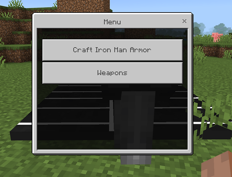 Armor and Weapons Menu