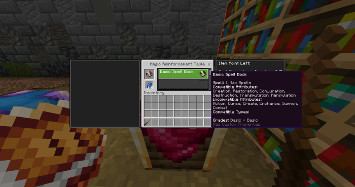 Upgrading spell book