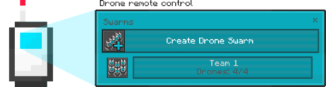 Drone remote control menu