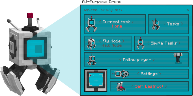 Drone control interface screenshot