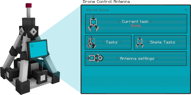 Drone antenna interface screenshot