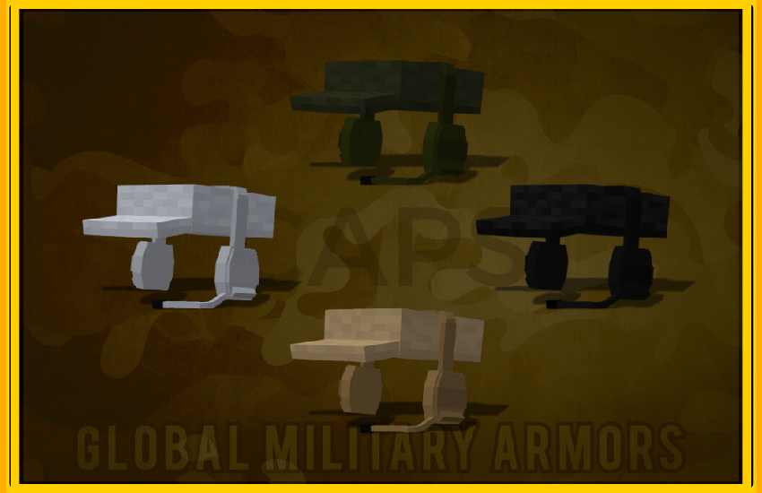 Military helmets showcase