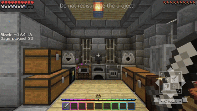 Animated RGB inventory screen example