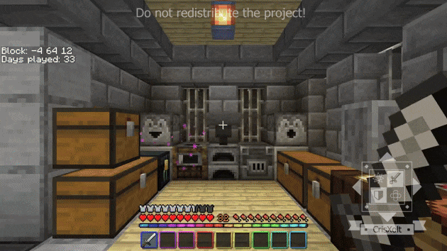 Animated RGB XP bar and hotbar example