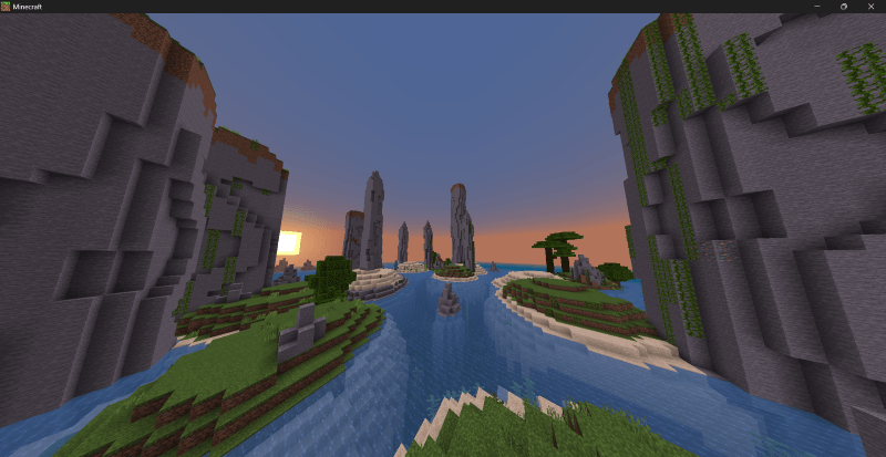 Island Ocean biome with spikes