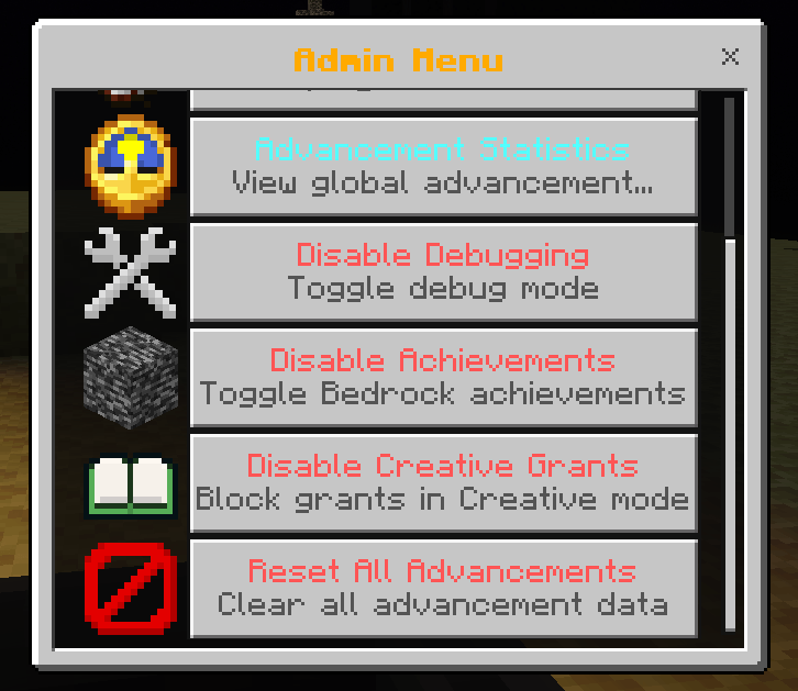 Bedrock Advancements — screenshot 1