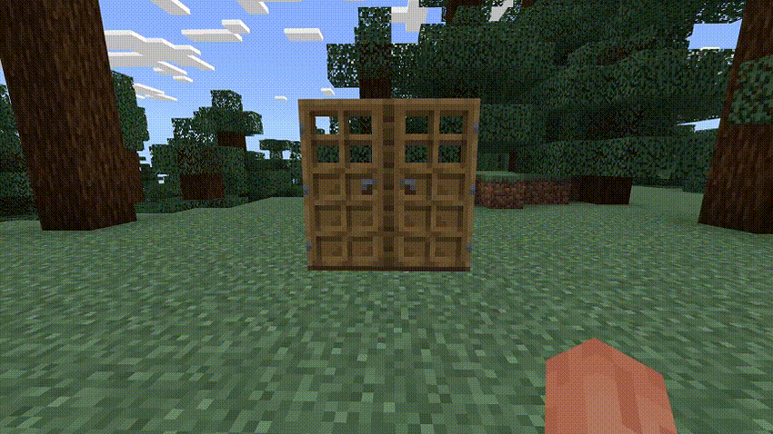 Opening double doors