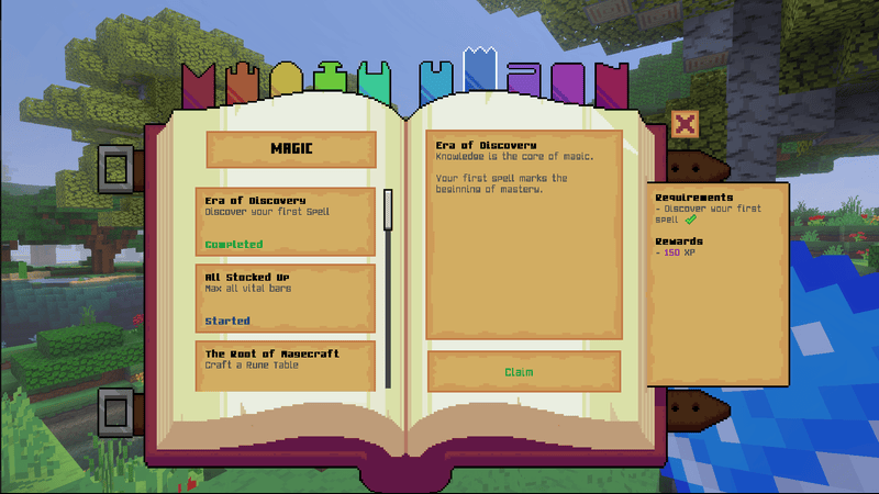 Dynamic quest system interface