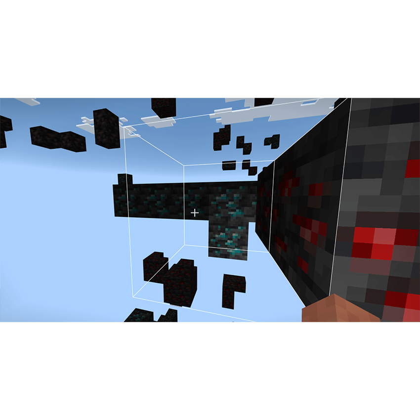 Better X-Ray addon screenshot showing highlighted ores