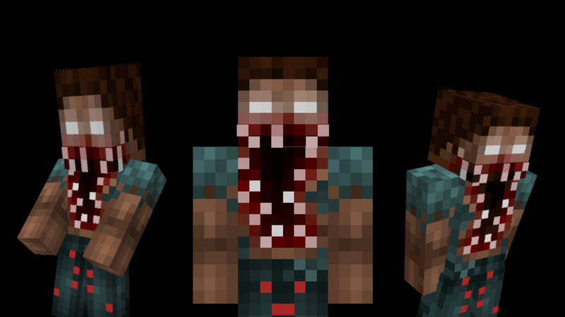 Close-up of Blood Steve entity
