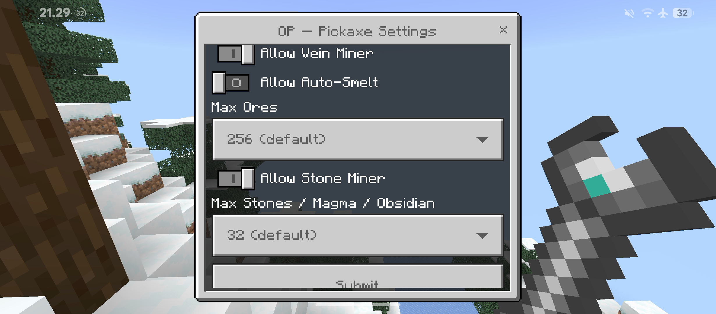 Operator menu