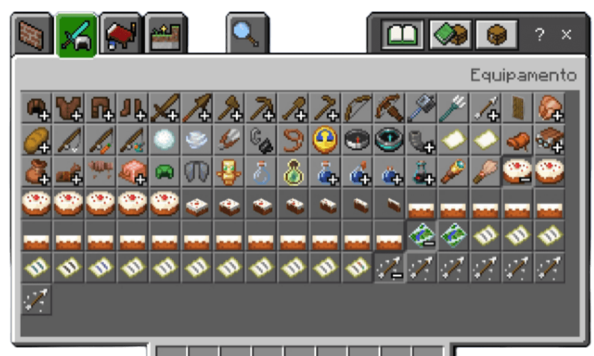 Cheats and secret items in the creative menu — screenshot 1
