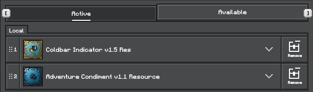 Resource pack list priority