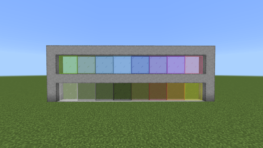 Connected colored glass panes