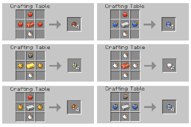 Different Poké-Ball types