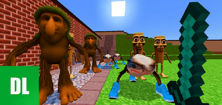 Visual representation of the Cursed Brainrot Italian addon mobs and atmosphere