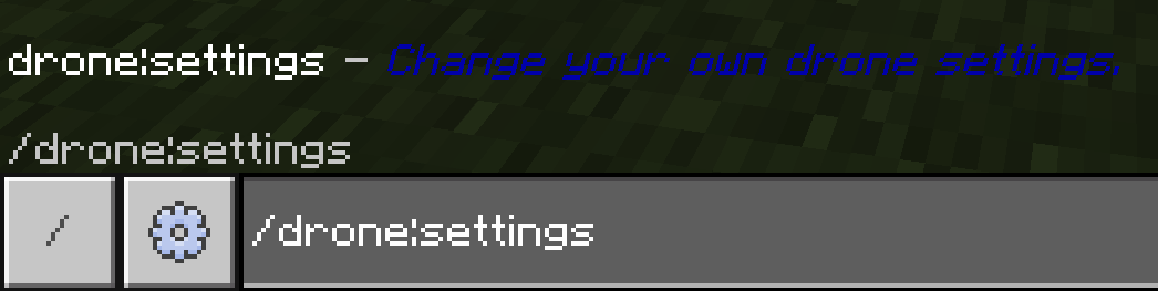 User drone speed settings