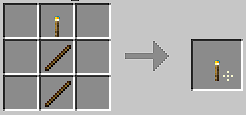 Off-hand Torch crafting recipe
