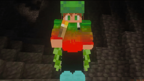 Using Jump and Sneak to move torch to offhand