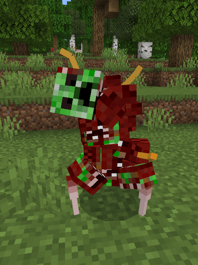 Infected Creeper targeting players.