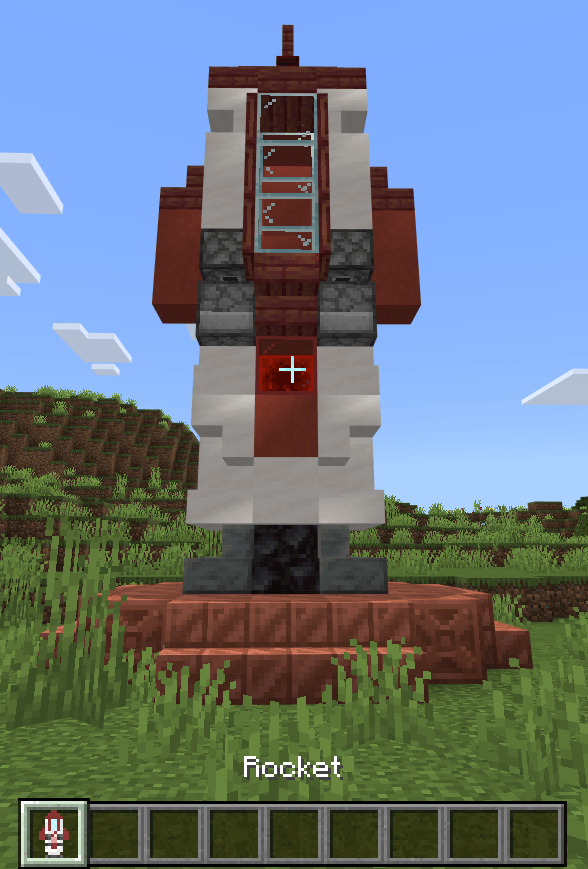 Rocket placed on launch pad