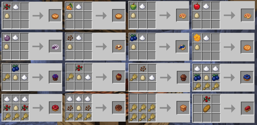 Baked Goods Crafting Recipes