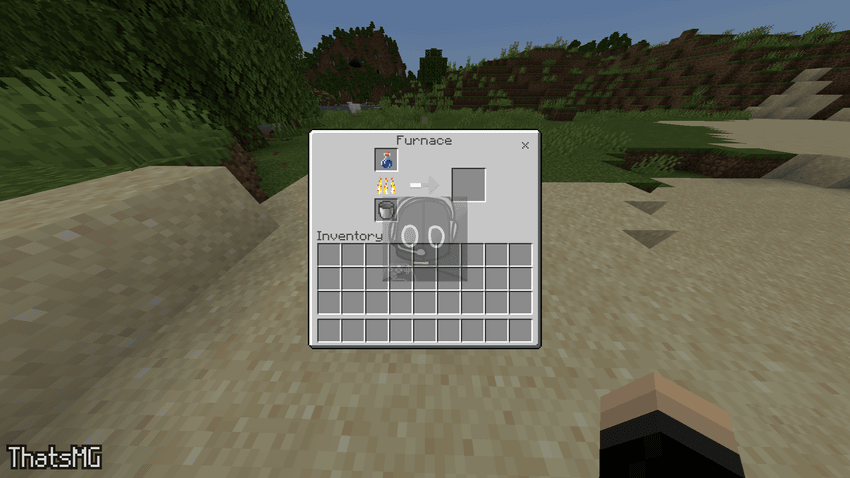 Smelting water bottle into holy salt