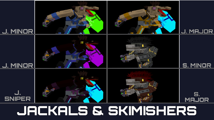 Jackals and Skirmishers in battle