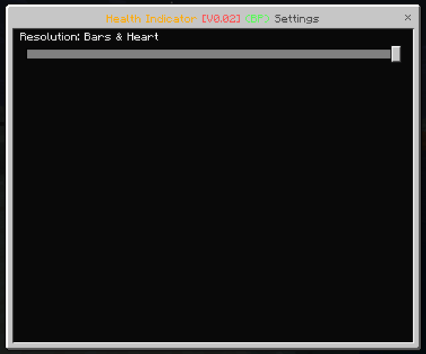 Health Indicator style slider