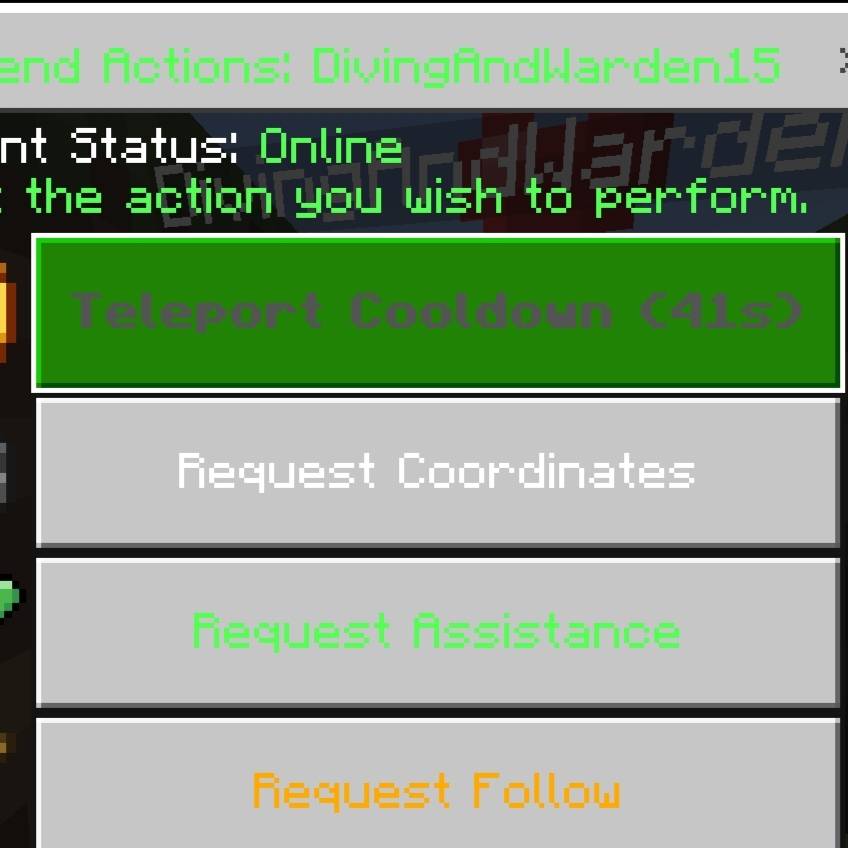 Player interacting with AI friend