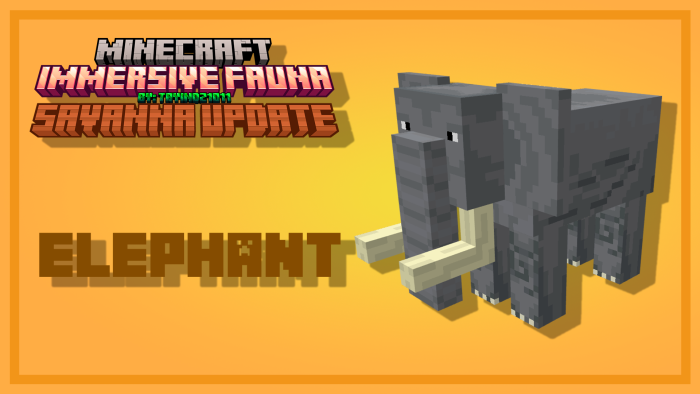 Elephant mob in savanna