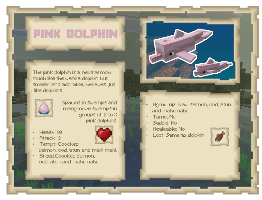 Pink Dolphin and Heron