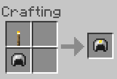 Mining helmet crafting recipe