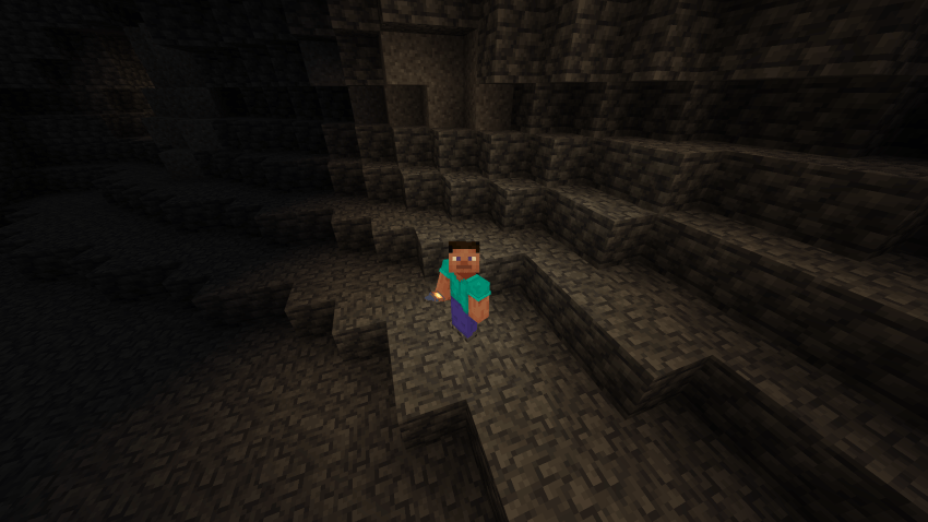 Lighting inside a dark cave