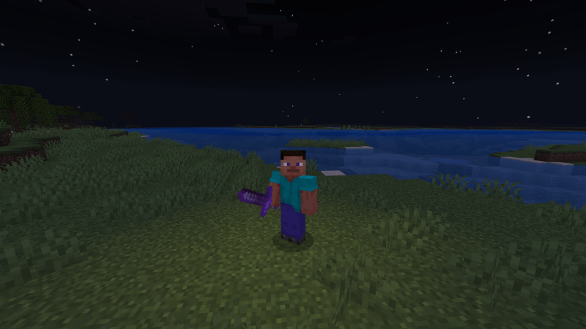 Enchanted item emitting light