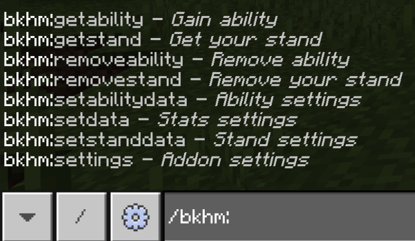 Stand stats command interface