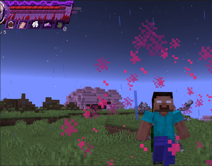 Vampire transformation in action