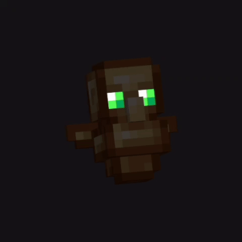 Glowing emerald effect on totem