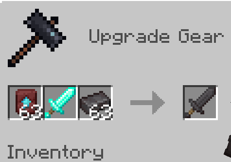 Netherite tool crafting recipe