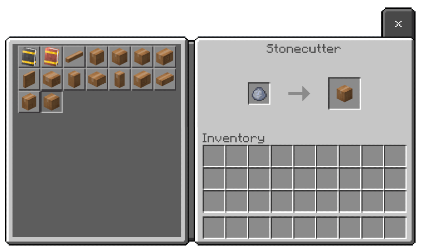 Furniture crafting interface