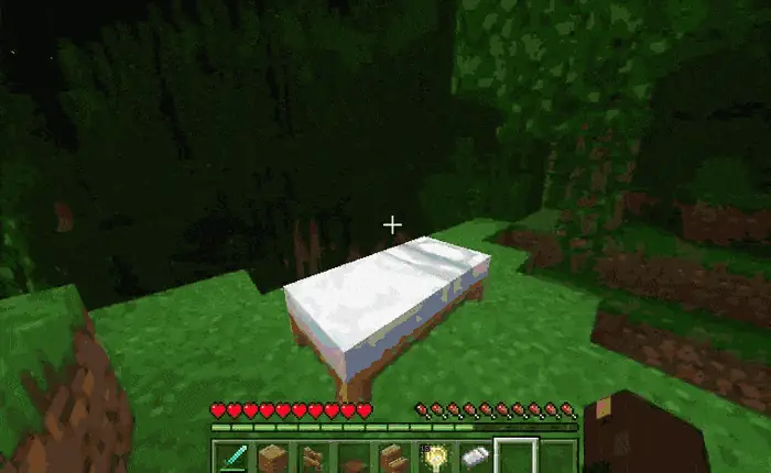 Lying on the bed without sleeping: First person view