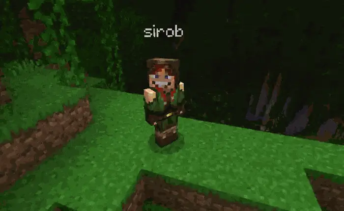 The player sits down