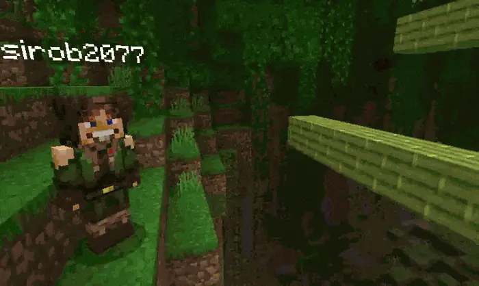 You can also grab onto any block while in mid-air