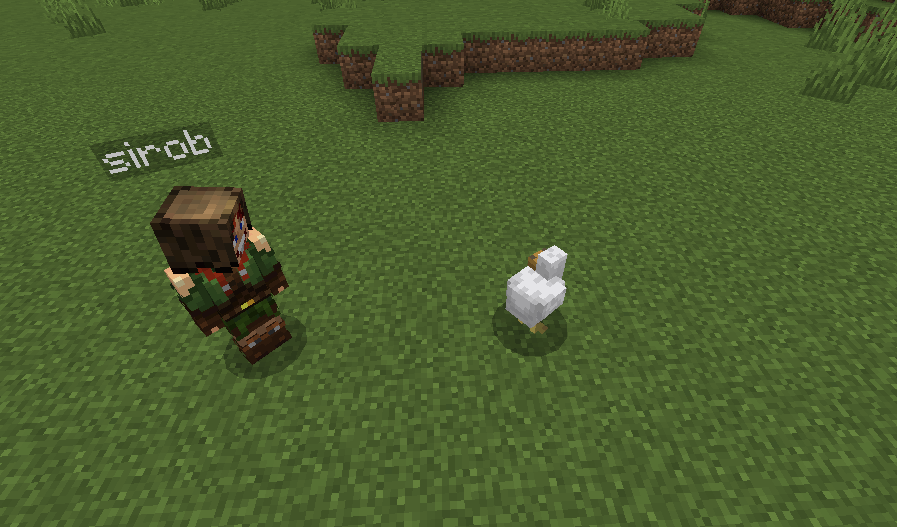 Picking up a mob animation