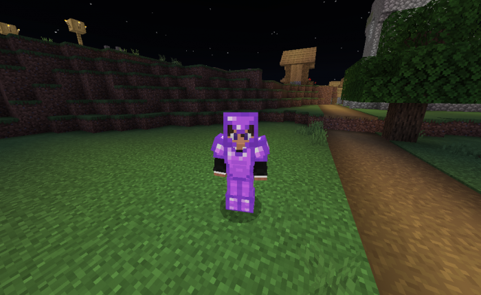 Orichalcum armor glowing at night