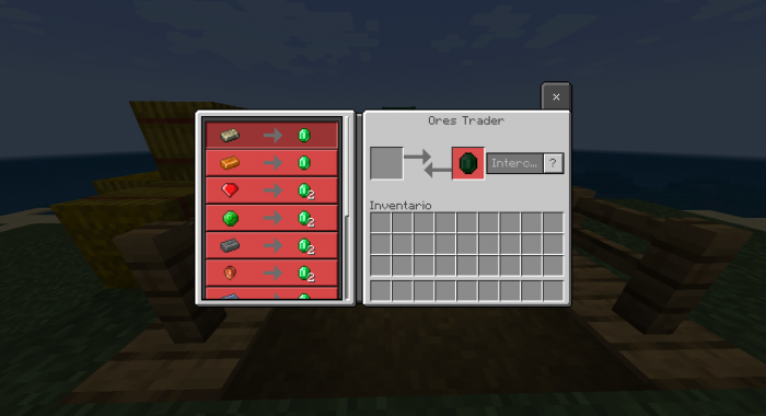 Ores Trader trade interface