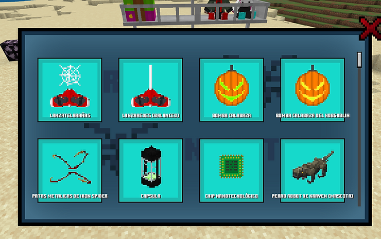 Accessories crafting menu