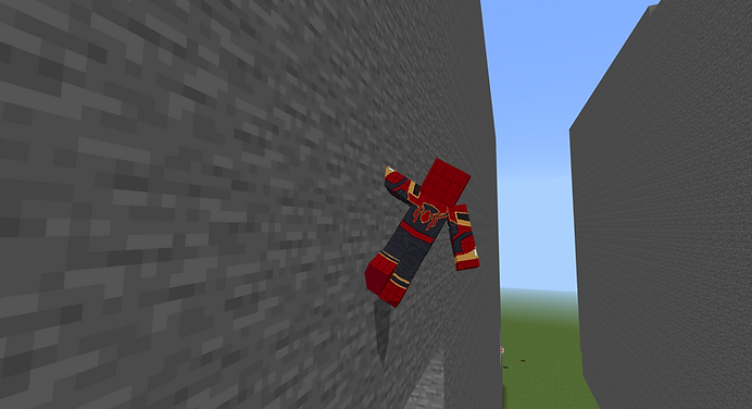 Hanging on wall while running