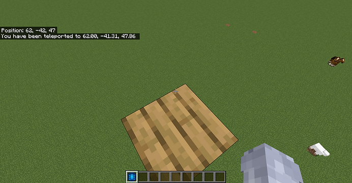 Teleport destination screen