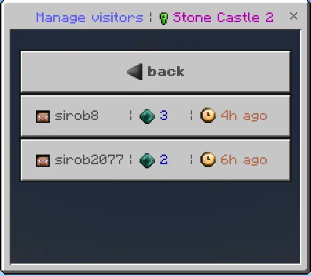 Selecting a Visitor to Blacklist